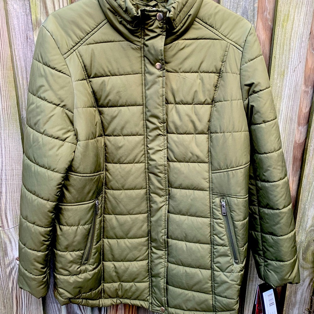 Novelti Extra Large Khaki Green Puffer Coat, New